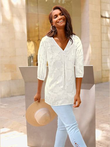 Chemisier long motif jacquard original - Fair Lady - Modalova