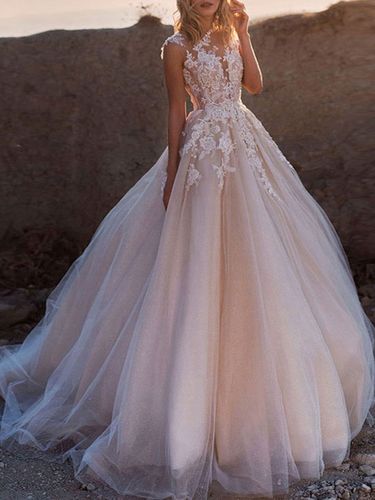 Robe de mariée; Robe de mariée princesse;Robe de mariée en dentelle - milanoo.com - Modalova
