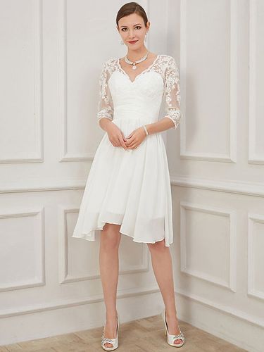 Robe de mariée simple; robe de mariée pas cher; robe de mariage - milanoo.com - Modalova