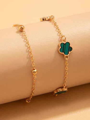 Chaîne de cheville à fleurs délicates chic et romantique pour la plage 2 pièces - milanoo.com - Modalova