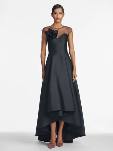 Robe de mariée pour mère de la mariée décolleté illusion sans manches coupe A plissée robes d\'invitées de mariage - milanoo.com - Modalova