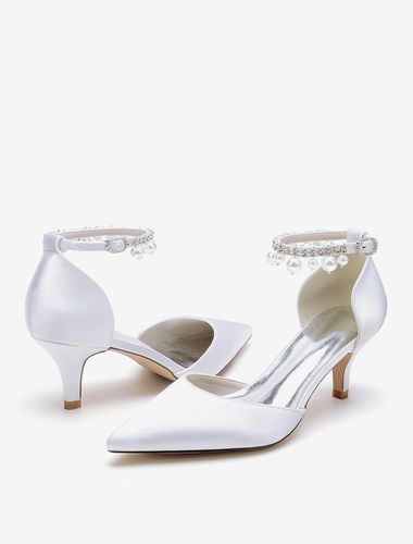 Chaussures de mariage Escarpins de mariée en satin à bout pointu - milanoo.com - Modalova