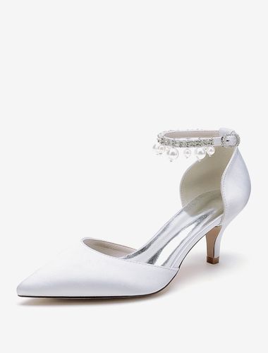 Chaussures de mariage Escarpins de mariée en satin à bout pointu - milanoo.com - Modalova