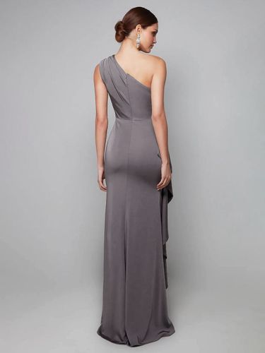 Robe de mère asymétrique plissée à une épaule robes d\'invitées de forme sirène pour mariage - milanoo.com - Modalova