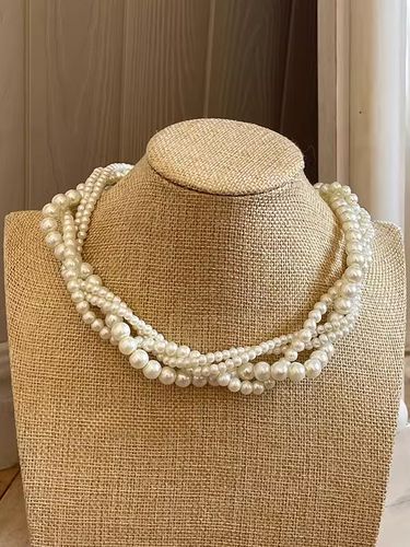 Colliers de mariage Chaîne à billes rondes brillantes 16 pouces sous le collier de mariage - milanoo.com - Modalova