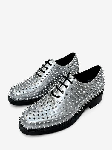 Chaussures de bal ées à rivets bout rond lacets chaussures de soirée - milanoo.com - Modalova
