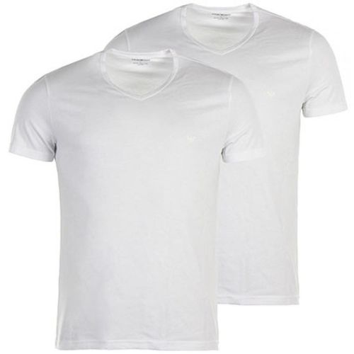 Pack de 2 t-shirts col V - coton - Emporio Armani Underwear - Modalova