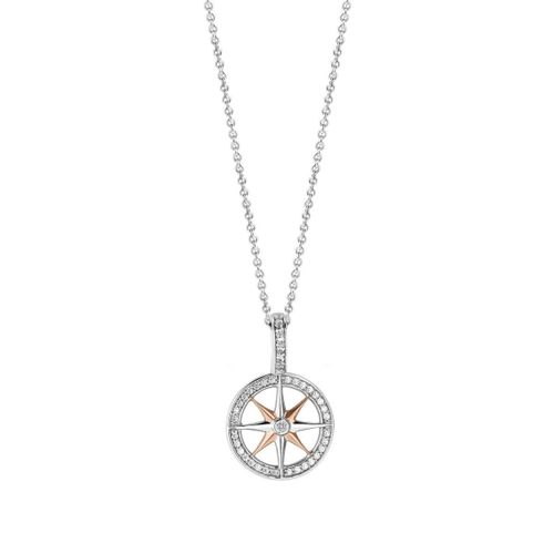 Pendentif Shimmering lights 6768ZR - Pendentif Pendentif Bicolore Boussole Bijoux - Ti Sento - Modalova