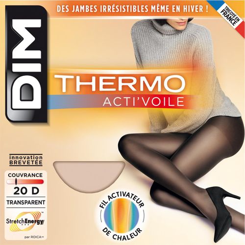 Collant thermo voile 20D noir - Dim Chaussant - Modalova