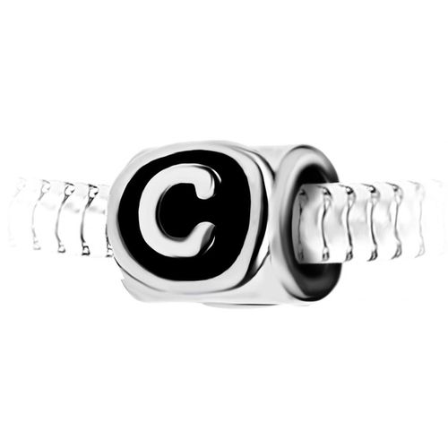 Charm perle lettre C en acier par SC Crystal - So Charm Bijoux - Modalova