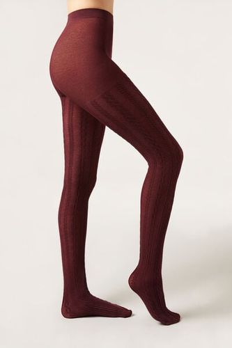 Cable Knit Tights with Cashmere Woman Size 1/2 - Calzedonia - Modalova