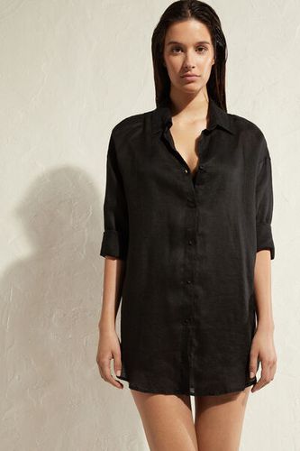 Linen Shirt Woman Black Size L - Calzedonia - Modalova