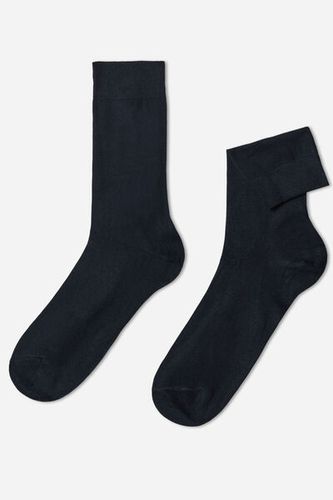 Men’s Crew Socks with Cashmere Man Blue Size 40-41 - Calzedonia - Modalova