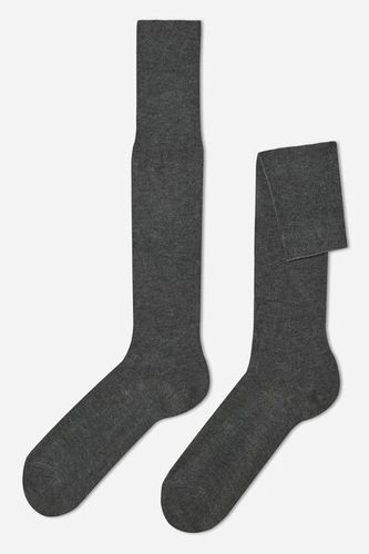 Men’s Long Socks with Cashmere Man Grey Size 46-47 - Calzedonia - Modalova