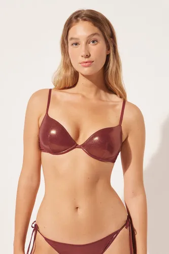 Push Up Swimsuit Top Metallic Skin Woman Brown Size 3 - Calzedonia - Modalova