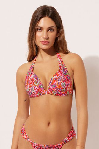 Graduated Padded Triangle Swimsuit Top Vibrant Paisley Woman Multicolor Size 1 - Calzedonia - Modalova