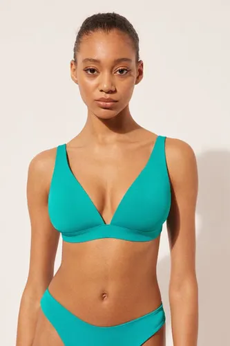 Lightly Padded Triangle Swimsuit Top Indonesia Woman Green Size 4 - Calzedonia - Modalova