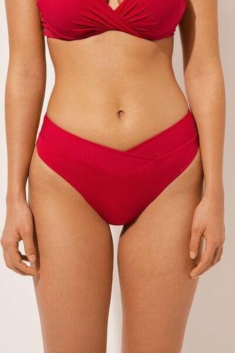 High Waist V-Cut Brazilian Swimsuit Bottom Indonesia Woman Red Size M - Calzedonia - Modalova