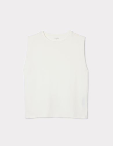 T-shirt en coton sans manches - écru - celio - Modalova