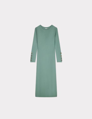 Robe longue en maille côtelée - vert - celio - Modalova