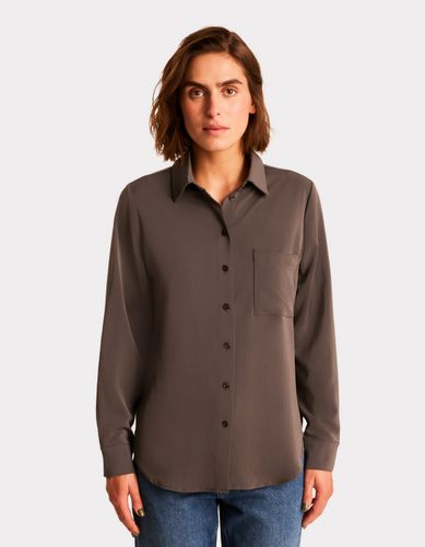 Chemise en satin - gris - celio - Modalova