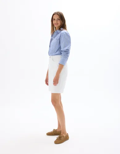 Bermuda en denim - blanc - celio - Modalova