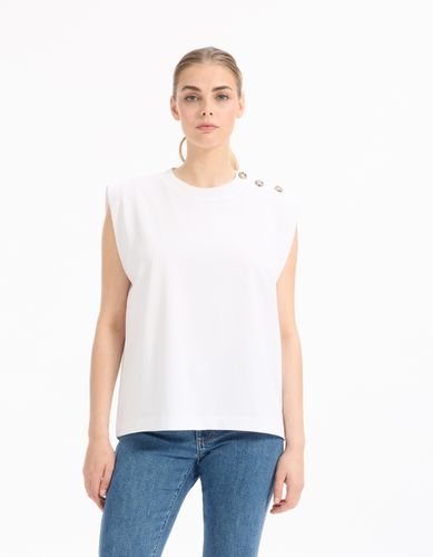 T-shirt sans manches - blanc - celio - Modalova