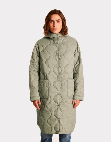 Doudoune légère longue à capuche - vert - celio - Modalova
