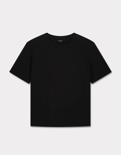 T-shirt en coton à col rond - noir - celio - Modalova