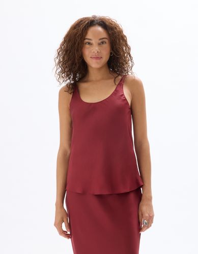 Débardeur satiné coupe droite - rouge - celio - Modalova