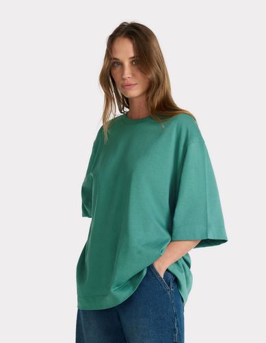 T-shirt en coton épais oversize - vert - celio - Modalova