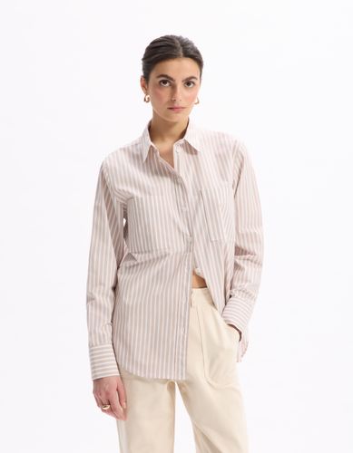 Chemise en coton large - beige - celio - Modalova