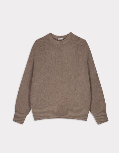 Pull à col rond en maille soufflée - beige - celio - Modalova