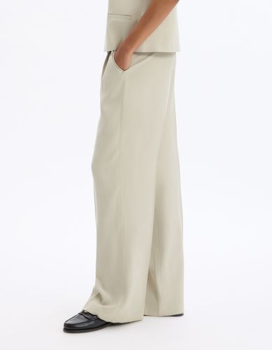 Pantalon large taille haute - gris - celio - Modalova
