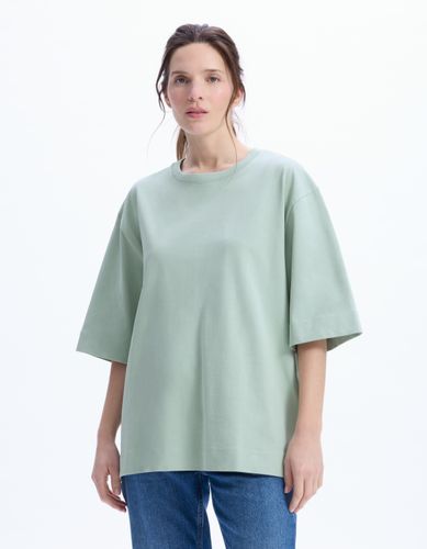 T-shirt en coton épais oversize - vert - celio - Modalova