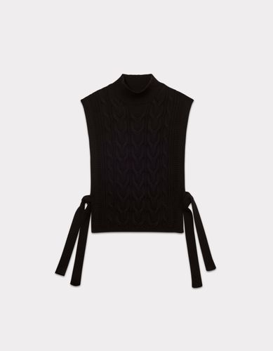 Pull sans manche à nouer - noir - celio - Modalova