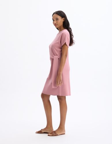 Robe courte nouée en coton - rose - celio - Modalova