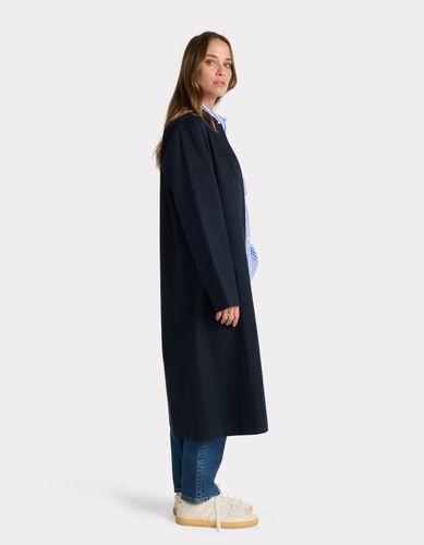 Trench long boutonné - marine - celio - Modalova
