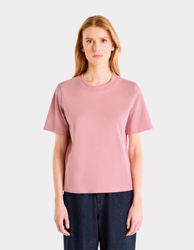 T-shirt en coton doux col rond - rose - celio - Modalova