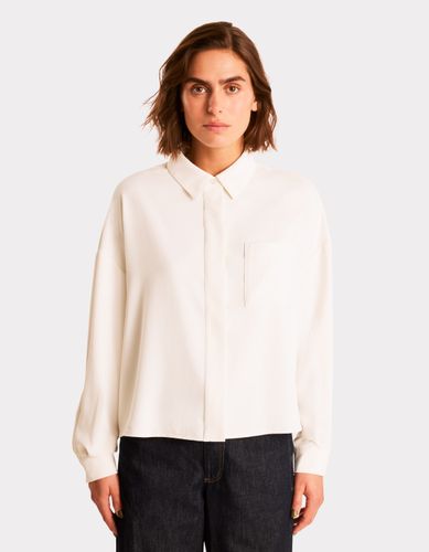 Chemise courte en satin - écru - celio - Modalova