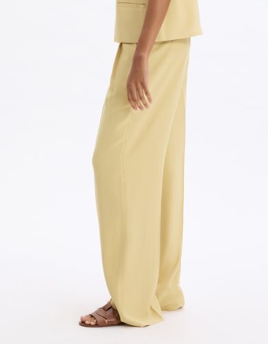 Pantalon large taille haute - jaune - celio - Modalova