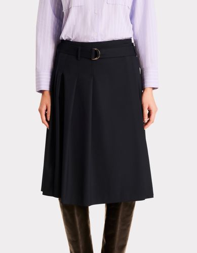 Jupe évasée plissée - marine - celio - Modalova