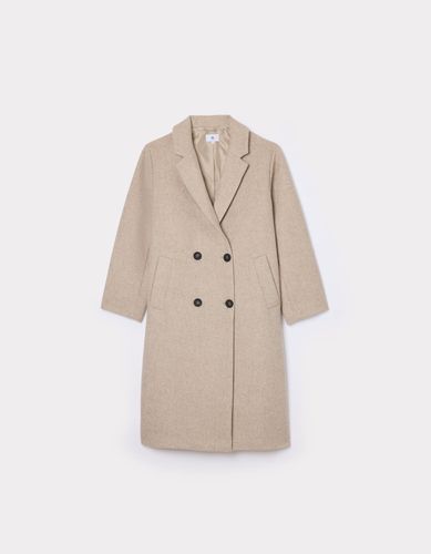 Manteau laine mélangé - beige - celio - Modalova