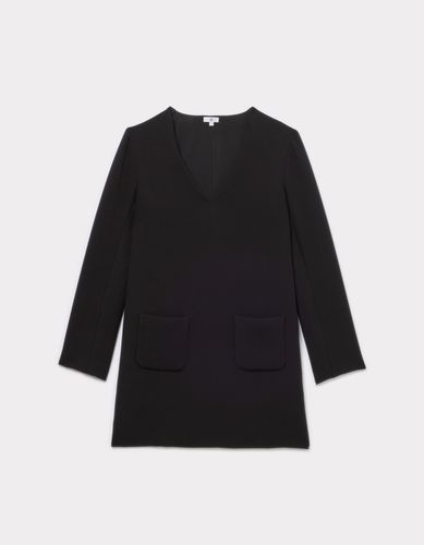 Robe habillée à col V - noir - celio - Modalova