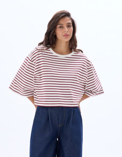 T-shirt oversize à rayures - rouge - celio - Modalova