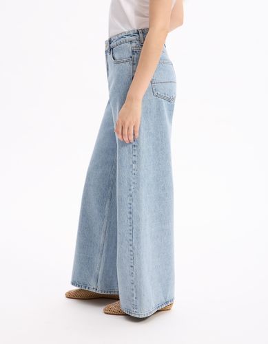 Jean large délavé - bleu clair - celio - Modalova