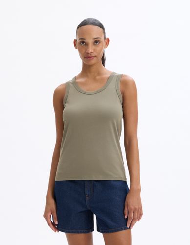 Débardeur coton biologique - kaki - celio - Modalova