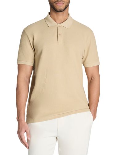Polo regular 100% coton stretch - beige - camaieu - Modalova