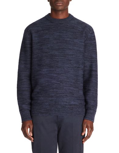 Pull col rond relax coton mélangé - marine - camaieu - Modalova