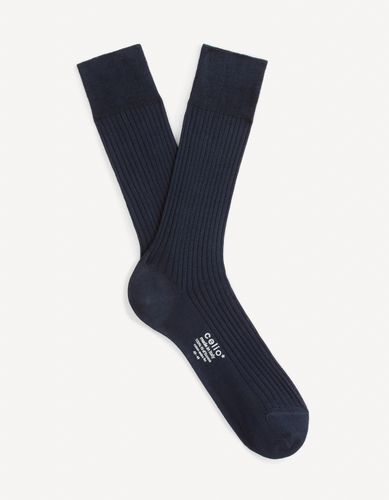 Chaussettes en fil d'Ecosse - marine - celio - Modalova